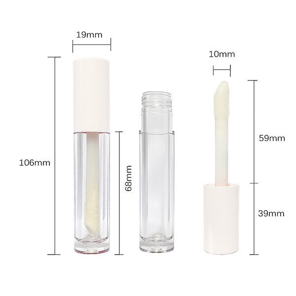 GMPC White Cap Lip Gloss Tubes Makeup Empty Lipgloss Containers
